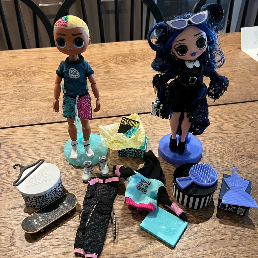 Two LOL OMG Dolls